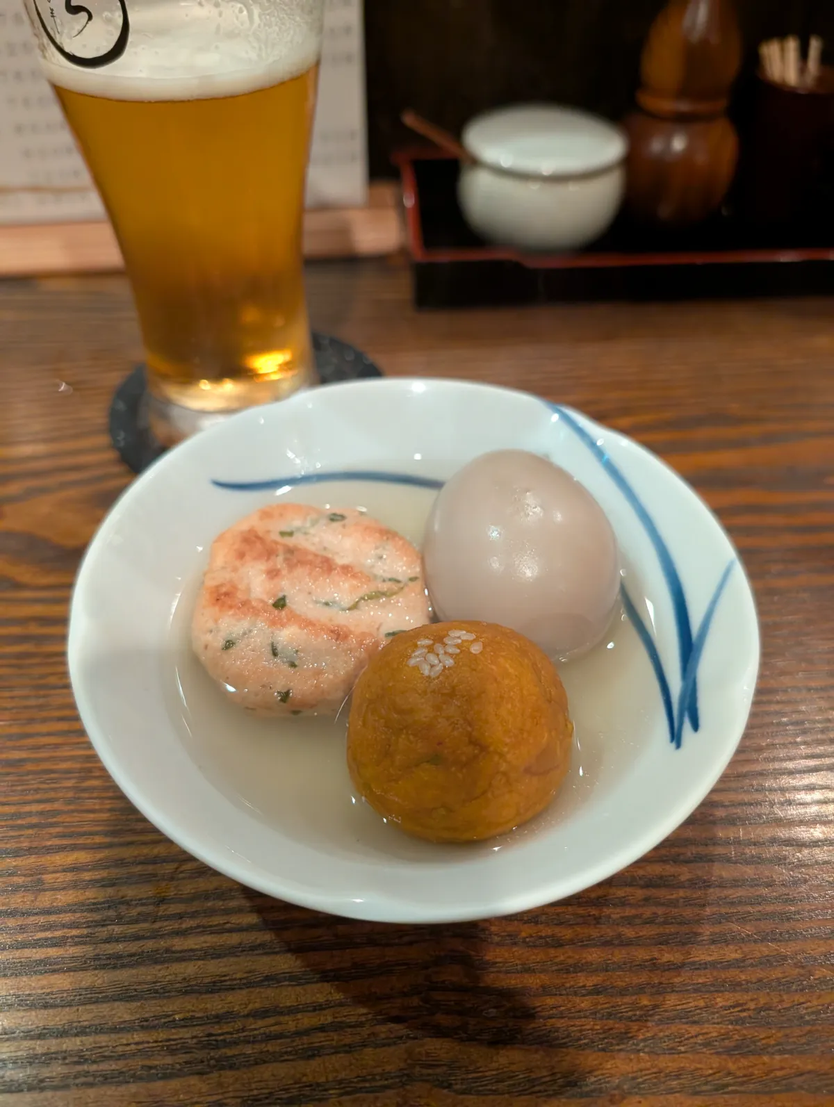 銀座の夜の梅がんもと たまごおでん